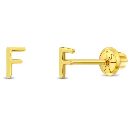 Inicial F oro amarillo 14K
