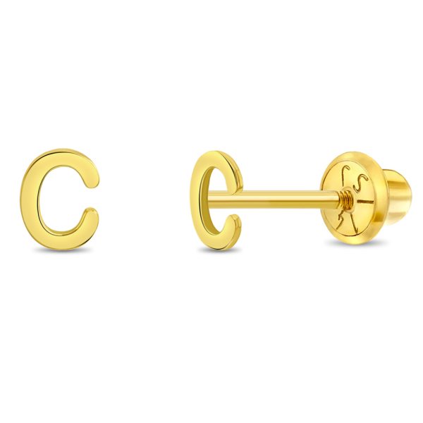 Inicial C oro amarillo 14K