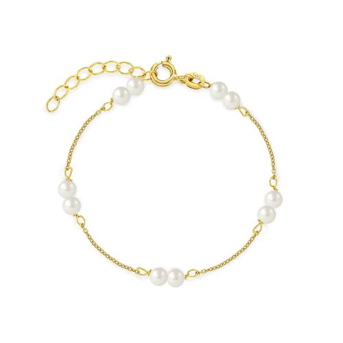 Pulsera en oro amarillo 14K con perlas cultivadas