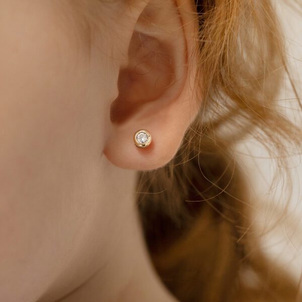 Aretes Oro Amarillo 14k - Imagen 4