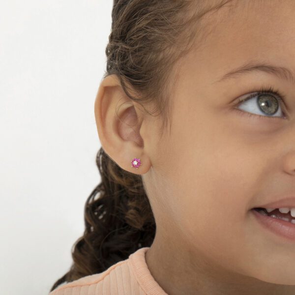 Aretes Oro Amarillo 14k. Bebe - Imagen 3