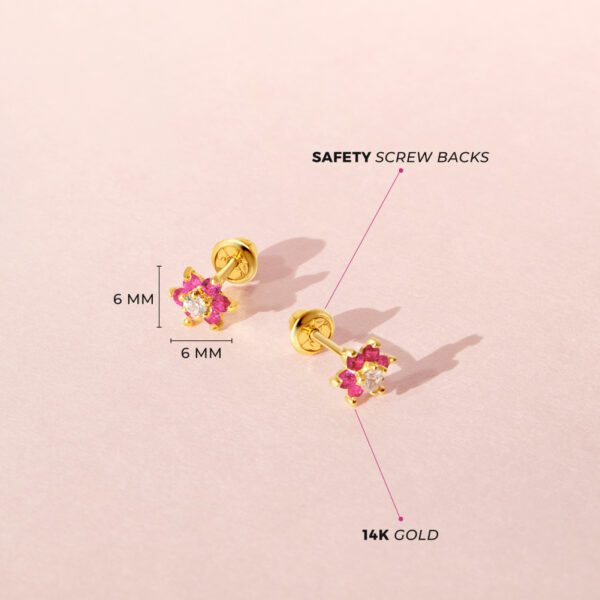 Aretes Oro Amarillo 14k. Bebe - Imagen 4