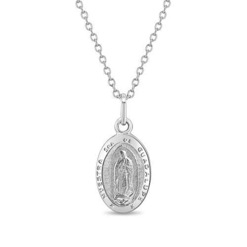 Medalla  Guadalupe en plata 925, cadena, gold plated