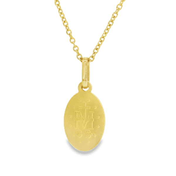 Medalla  Milagrosa Virgen Maria en plata 925 - Imagen 2