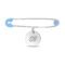 Broche Pin Bebe en plata 925, enamel blue