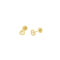 Aretes Oro Amarillo 14k.  Corazón diamante 1pto. Rosca