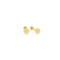Aretes oro amarillo 14k. bolita 4mm rosca