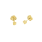 Aretes oro amarillo 14k. hongo 3mm, rosca