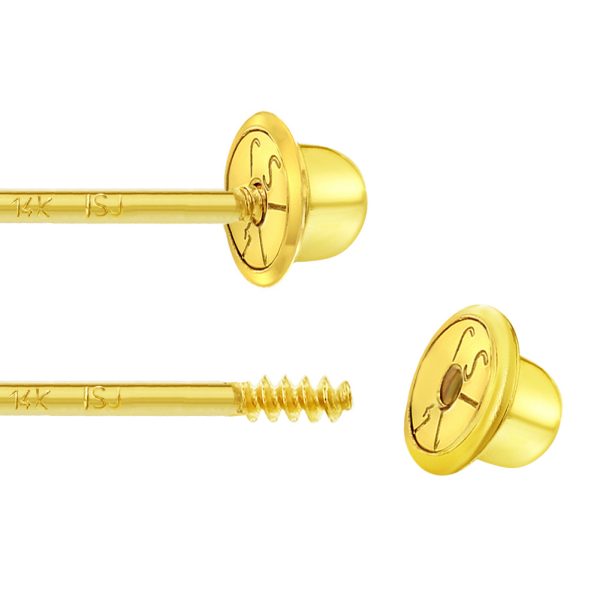 Stud 4 Prongs Zirconias de 2mm en Oro Amarillo de 14K - Imagen 4